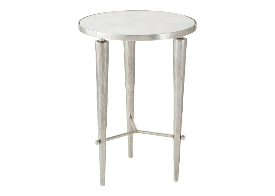 Jasper Accent Table- Silver