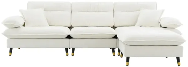 Merax L shaped Convertible Tufted Sectional Sofa