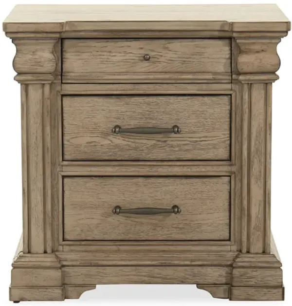 Madison Ridge Brown 3-Drawer Nightstand