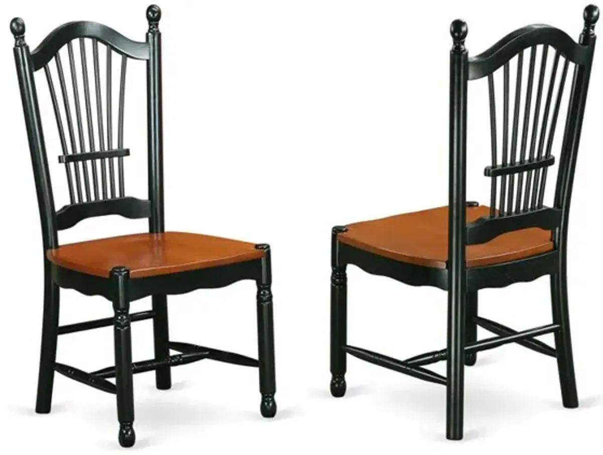 Dining Chair Black & Cherry