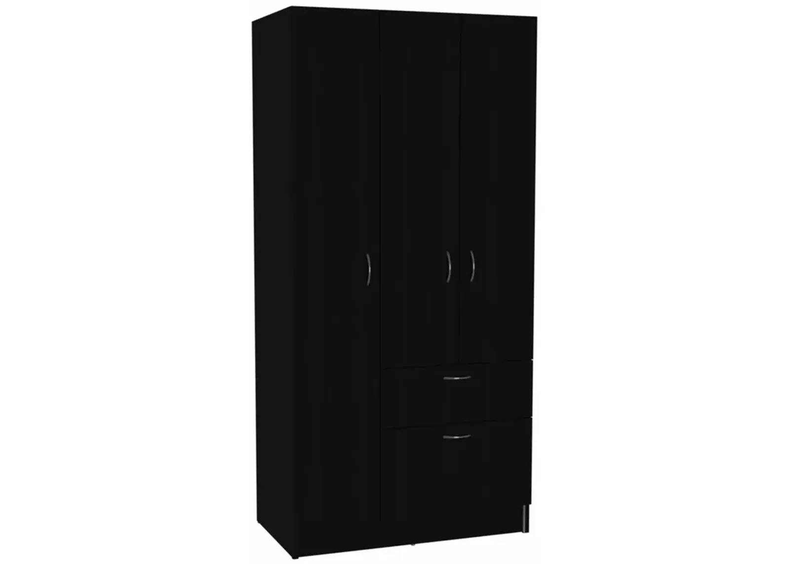 Meredith 1-Drawer Rectangle Armoire Black Wengue And White