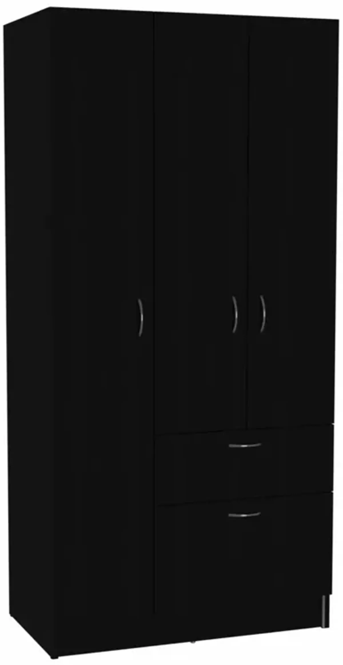 Meredith 1-Drawer Rectangle Armoire Black Wengue And White