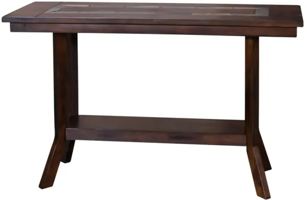 Odel Sofa Table, 1 Shelf, Dark Brown Mahogany, Rectangular 49 Inch