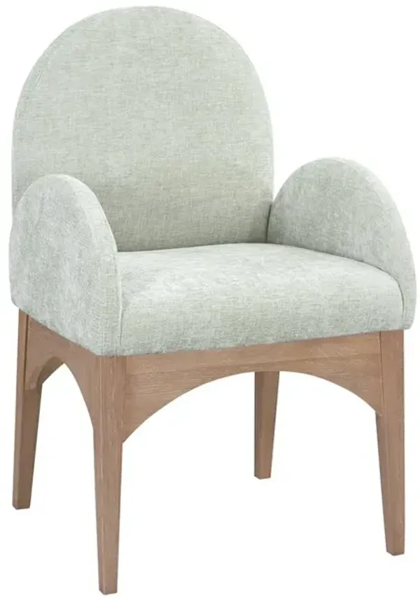 Meridian Furniture Waldorf Mint Chenille Fabric Dining Chair