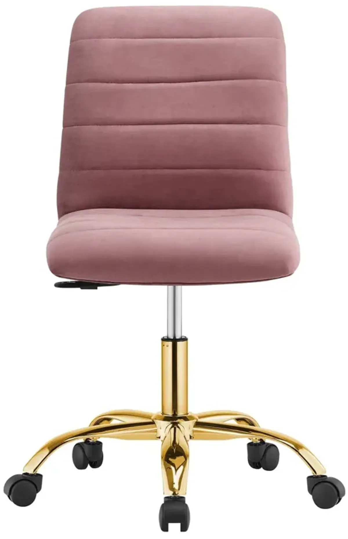 Modway Ripple Home Office Desks and Chairs, Gold Dusty Rose