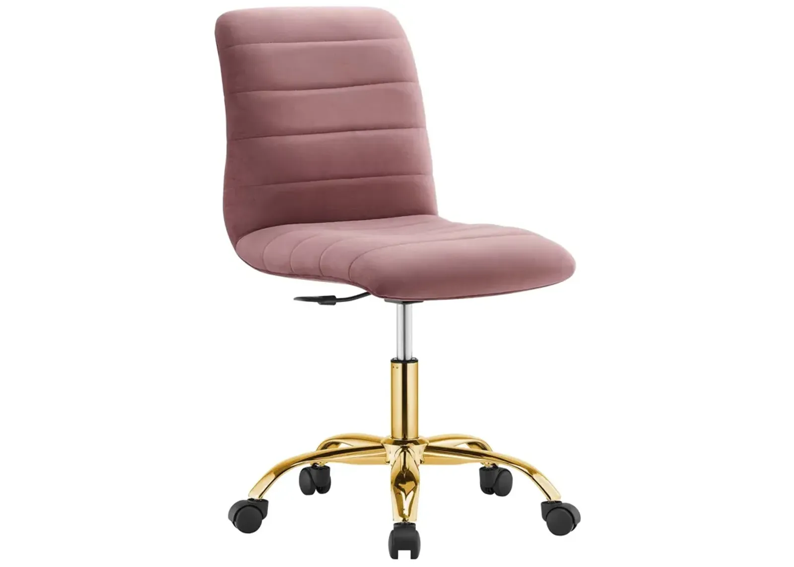 Modway Ripple Home Office Desks and Chairs, Gold Dusty Rose