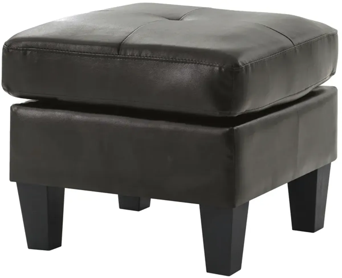 Newbury Faux Leather Upholstered Ottoman