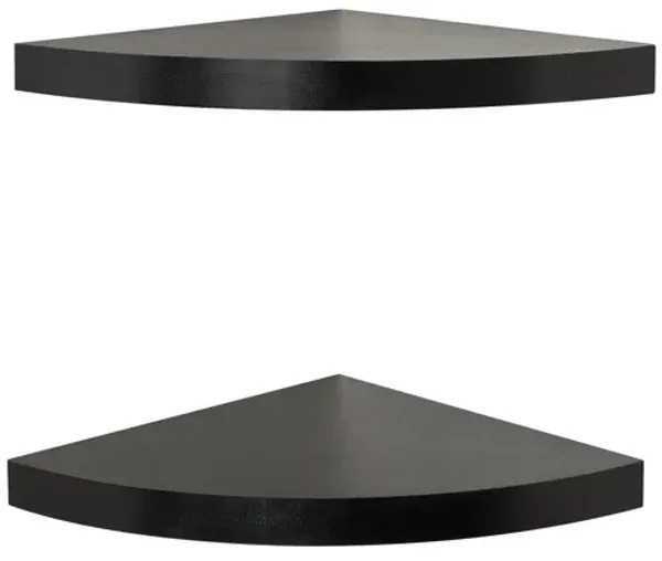 Laminate Corner Radial Shelves (Set of 2)