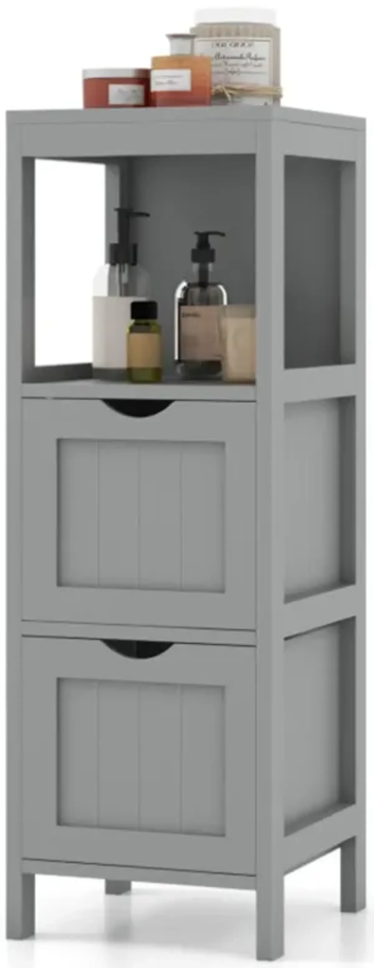 Hivvago Freestanding Storage Cabinet with 2 Removable Drawers for Bathroom