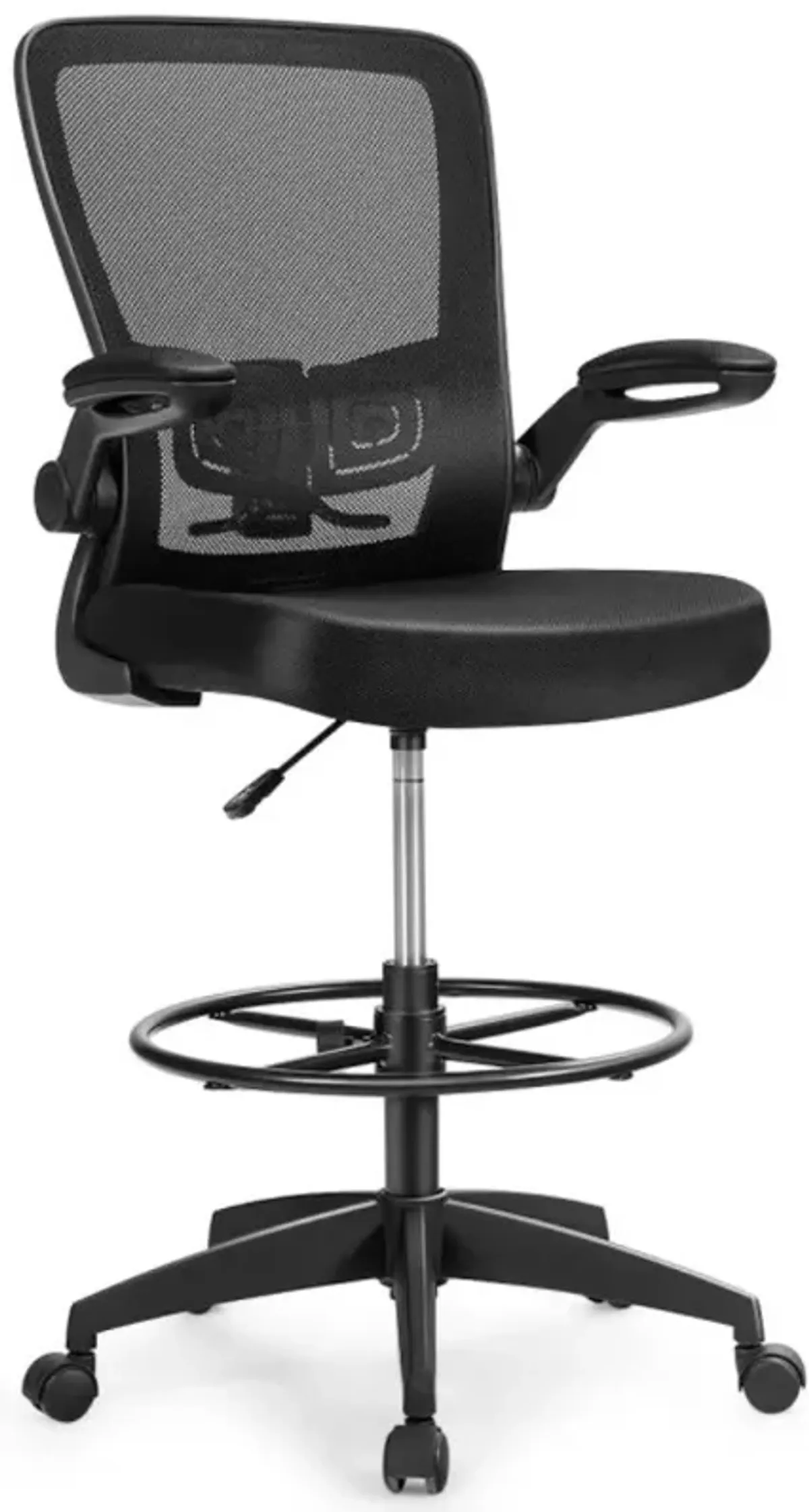 Hivvago Height Adjustable Drafting Chair with Flip Up Arms