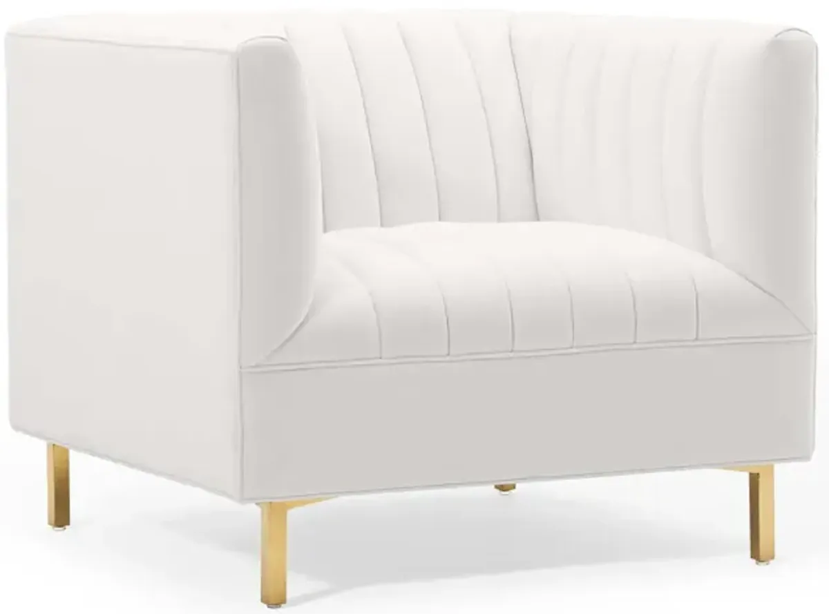 Shift Channel Tufted Performance Velvet Armchair