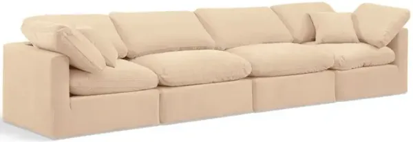 Meridian Furniture Indulge Beige Velvet Modular Sofa