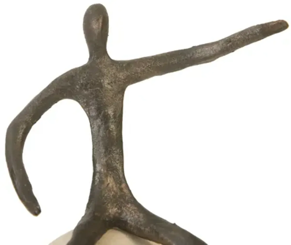 Abstract Extended Arm Figure on Bleached Wood