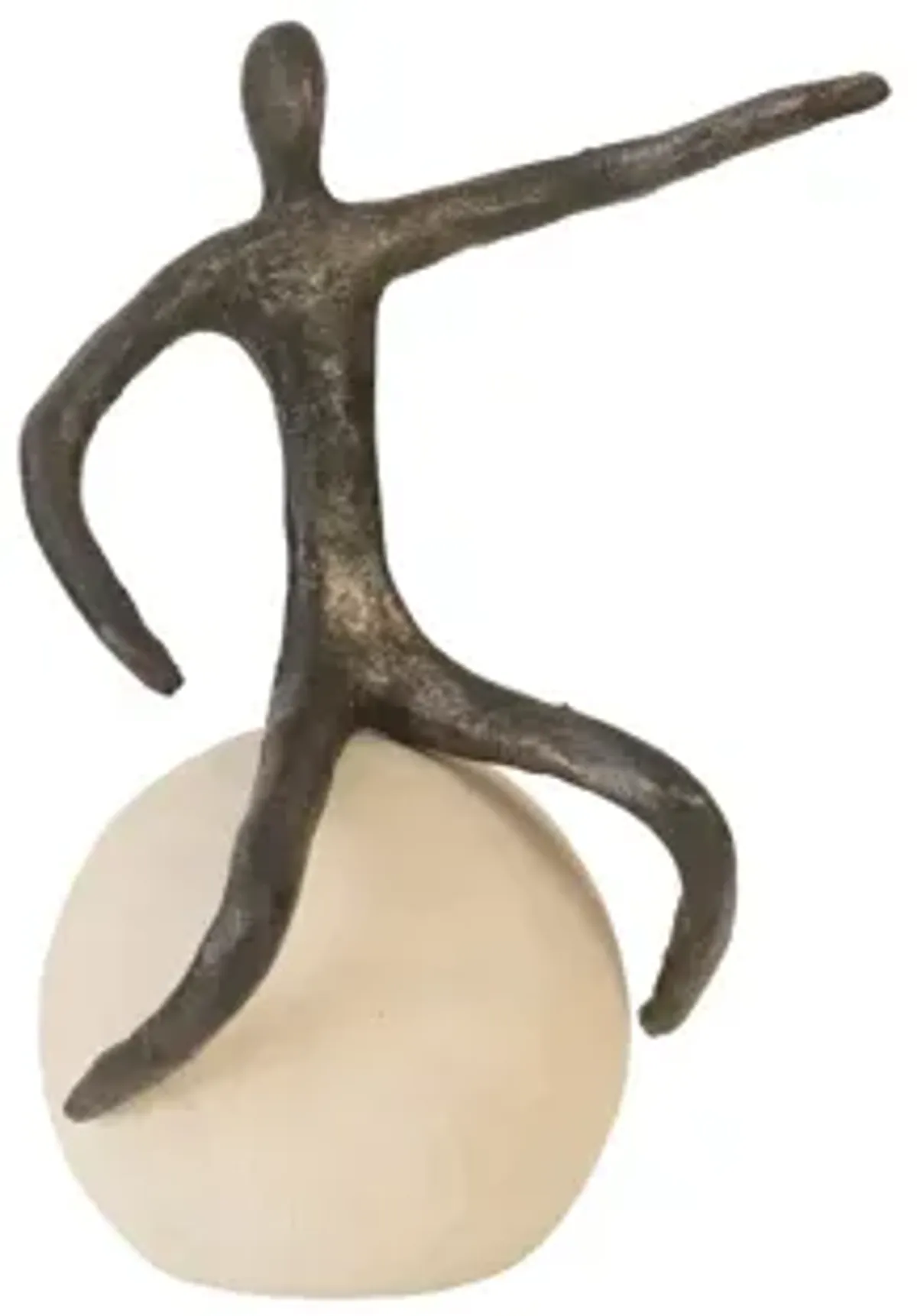 Abstract Extended Arm Figure on Bleached Wood