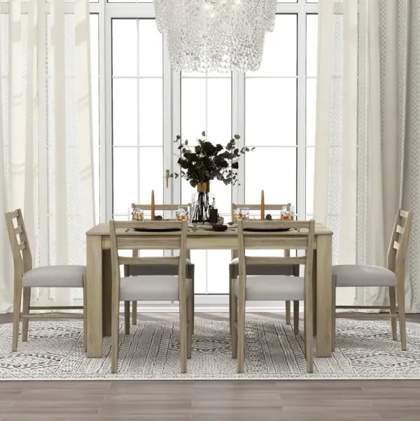 Streamdale 7-Piece Extendable Dining Table Set with Leaf and Drawers