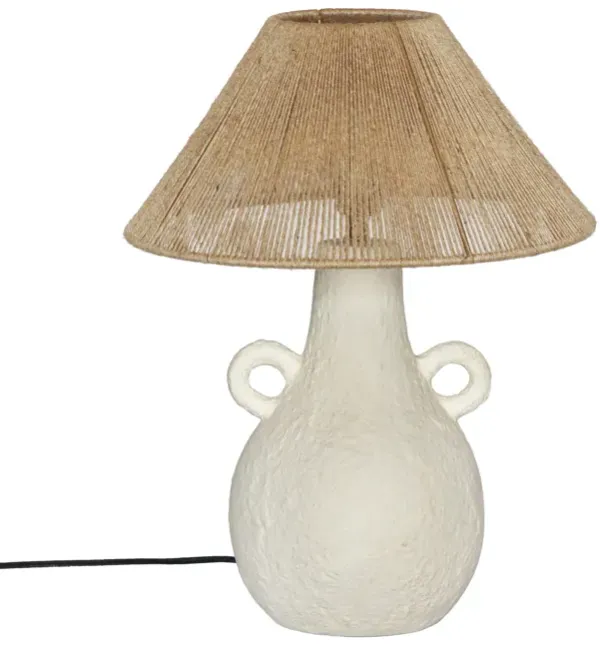 Lalit Natural & White Ceramic Table Lamp