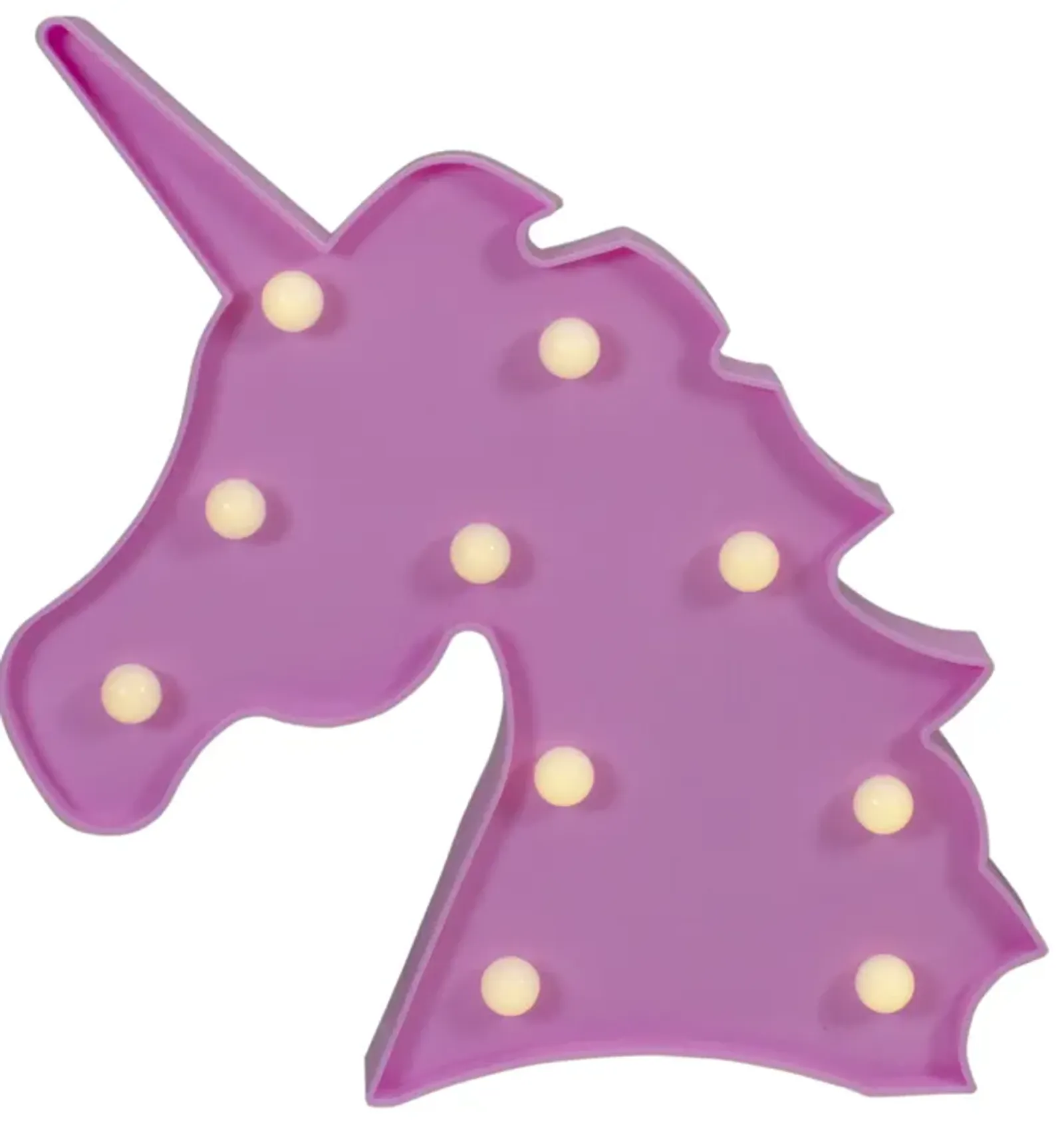 10" LED Lighted Pink Unicorn Marquee Wall Sign