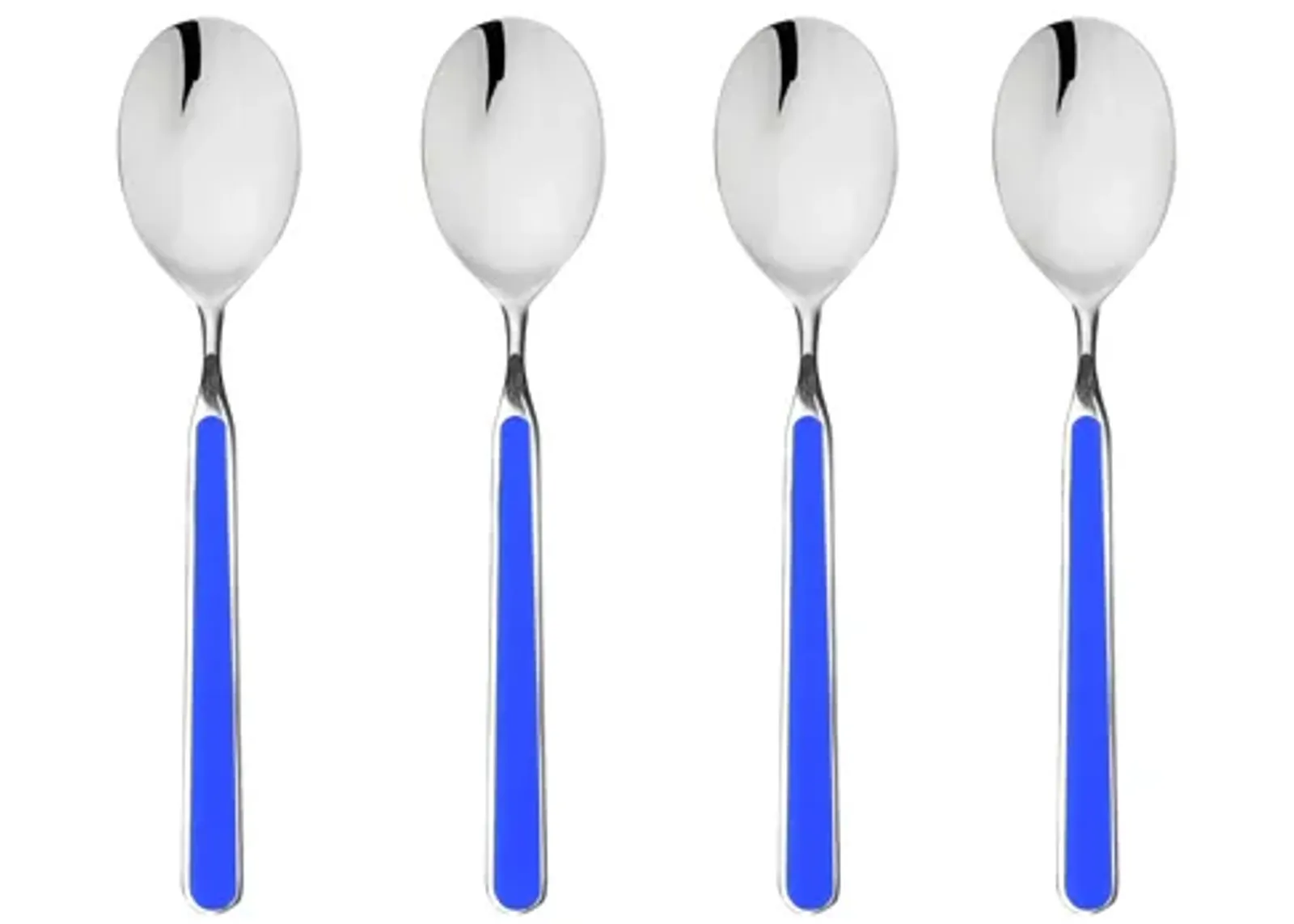 Fantasia 4-Piece Coffee Spoon Set in Electric Blue