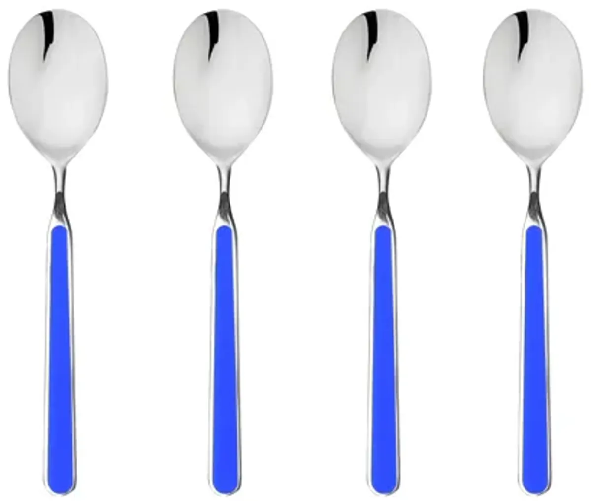 Fantasia 4-Piece Coffee Spoon Set in Electric Blue