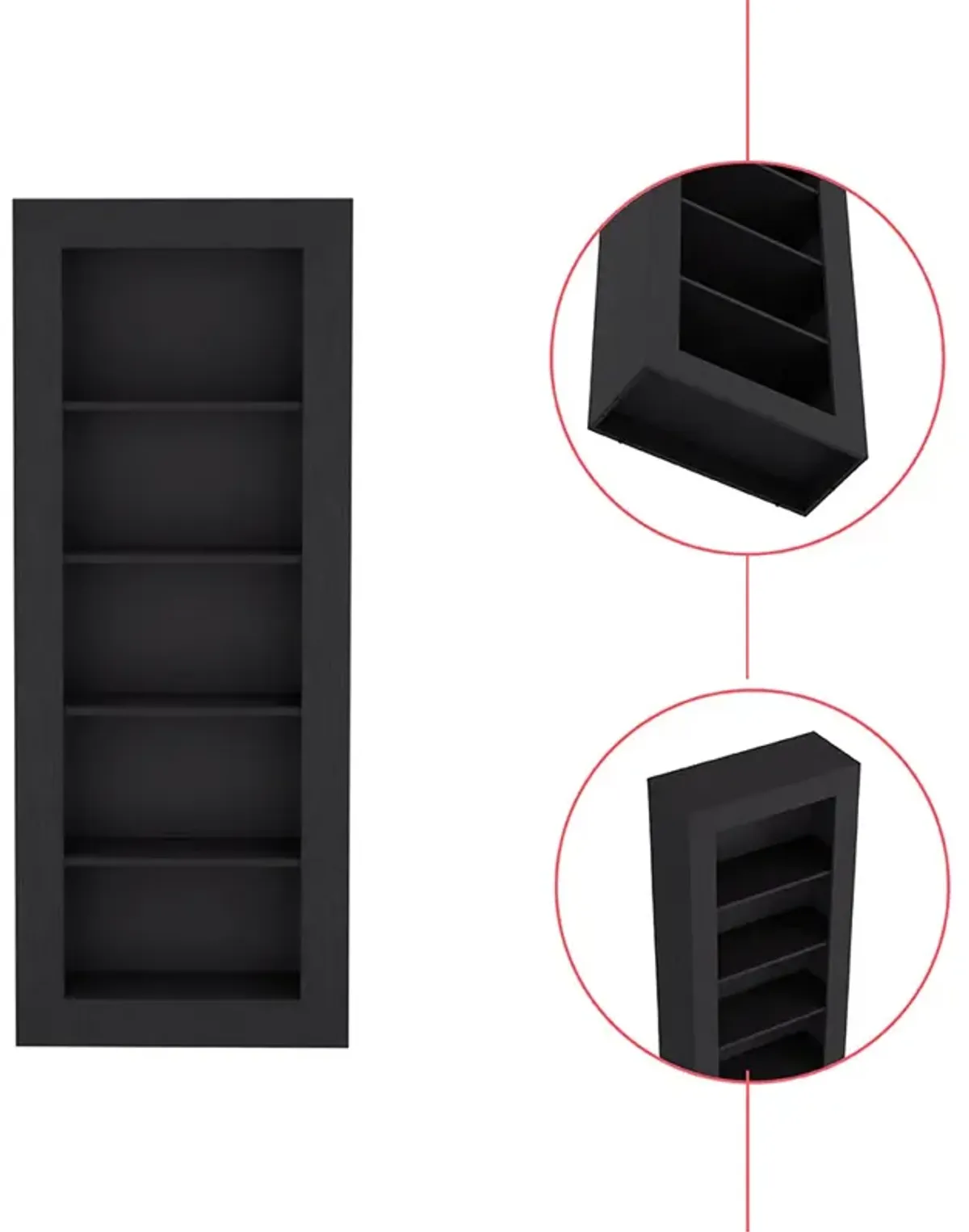 Bookcase Wray, Office, Black