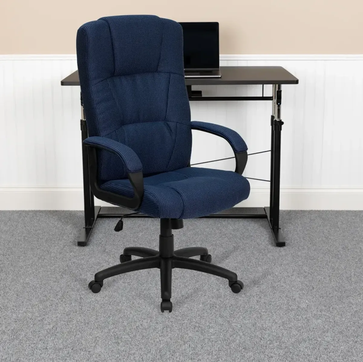 Rochelle High Back     Fabric Executive Swivel Office Chair with Arms