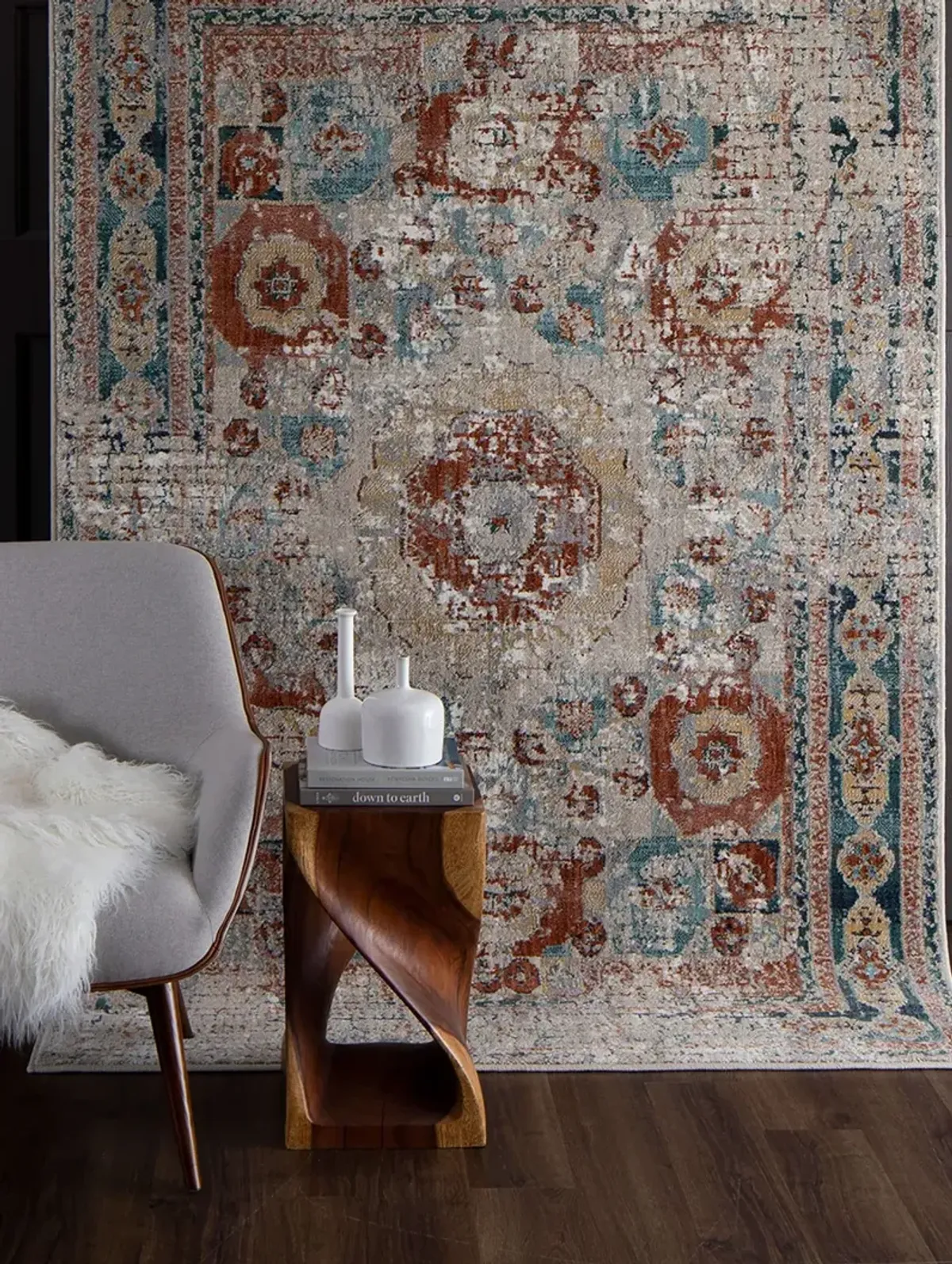 Soiree Cristales Oyster 5' 3" X 7' 10" Rug