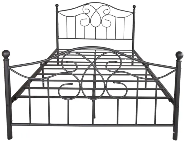 Hivvago Solid and Sturdy Easy to Assemble FullSized Platform Vintage Bed Frame