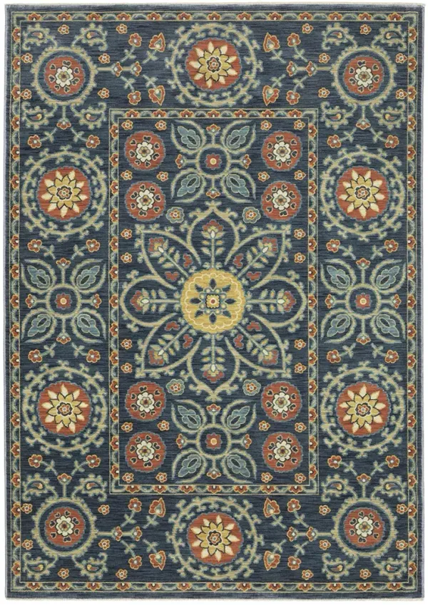 Francesca 7'10" x 10'10" Blu Rug
