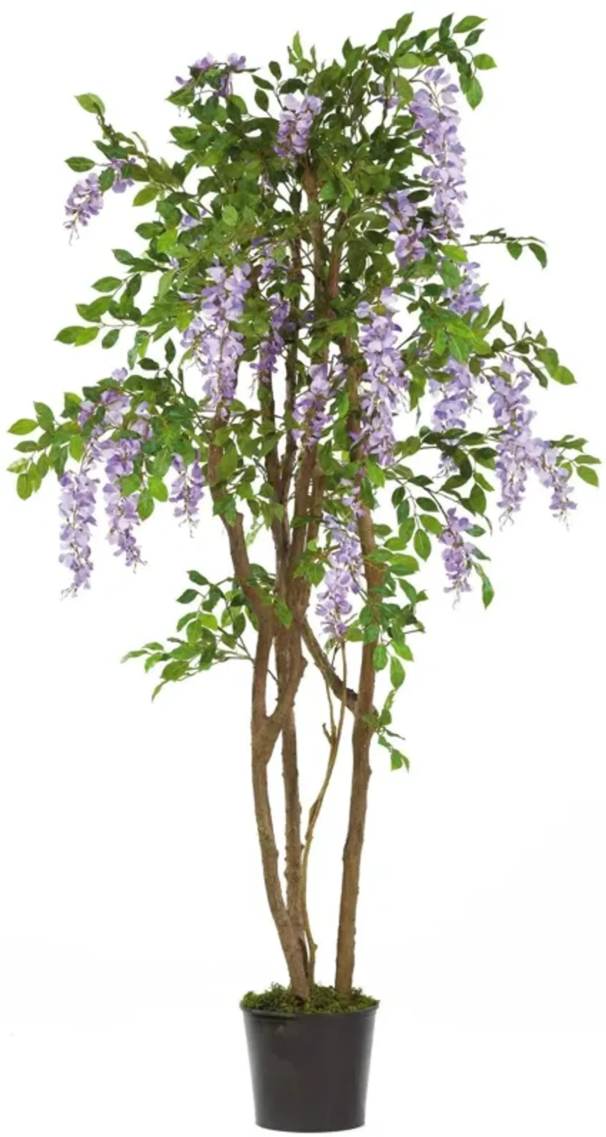 Nearly Natural 5-ft Wisteria Tree w/1354 Lvs & 26 Cluster Flrs Purple