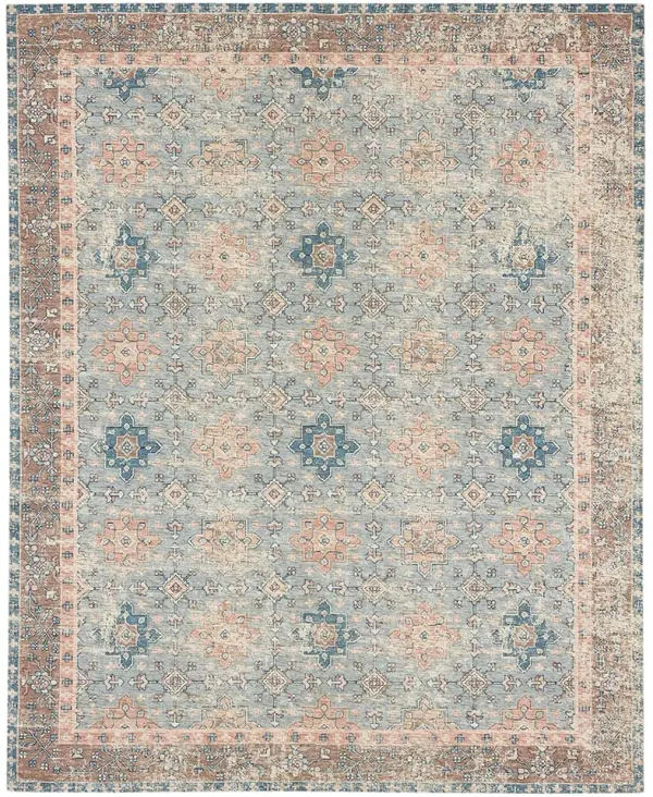 Zula Hazega Blue/Rose 5'x8' Rug