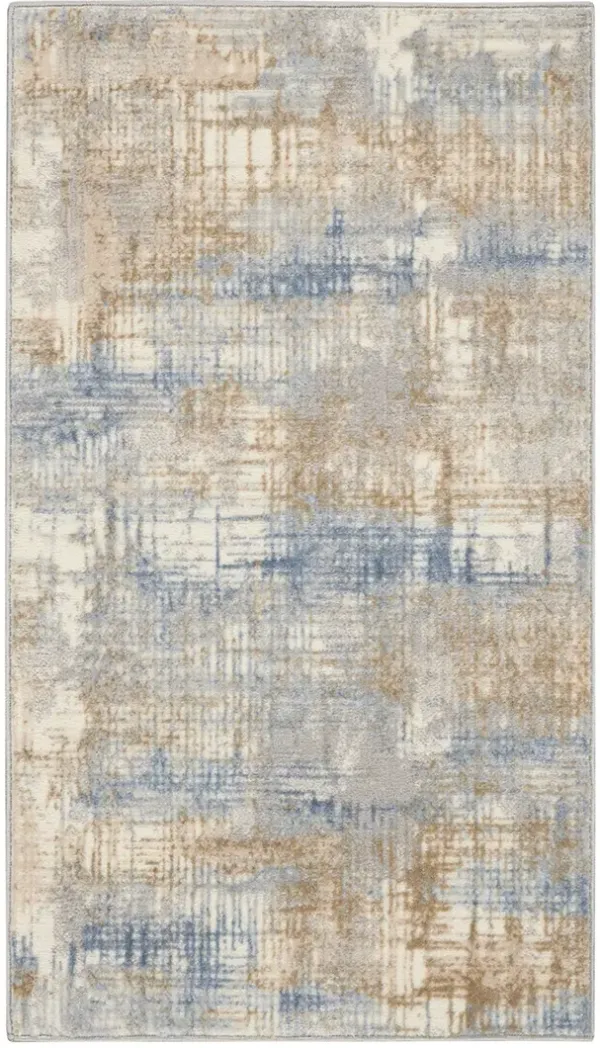 CK950 Rush CK951 Blue/Beige 2'2" x 3'9" Rug