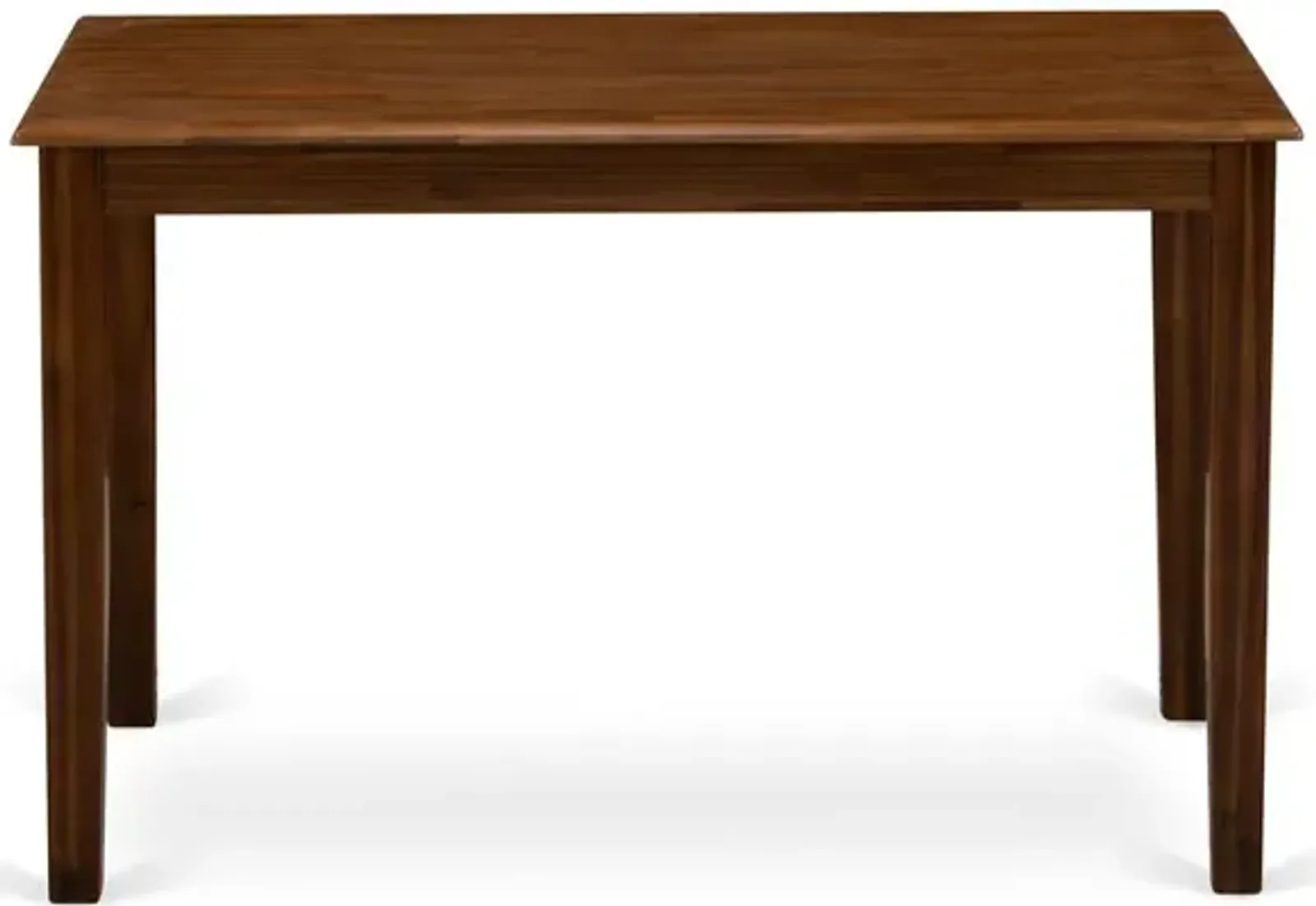 East West Furniture Breakfast Table - Walnut Rectangular Table Top Surface and Asian Wood Modern Rectangular Dining Table 4 Legs - Walnut Finish