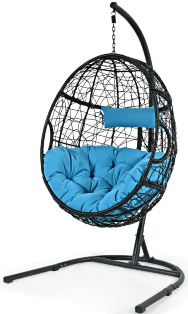 Hivvago Hanging Cushioned Hammock Chair with Stand