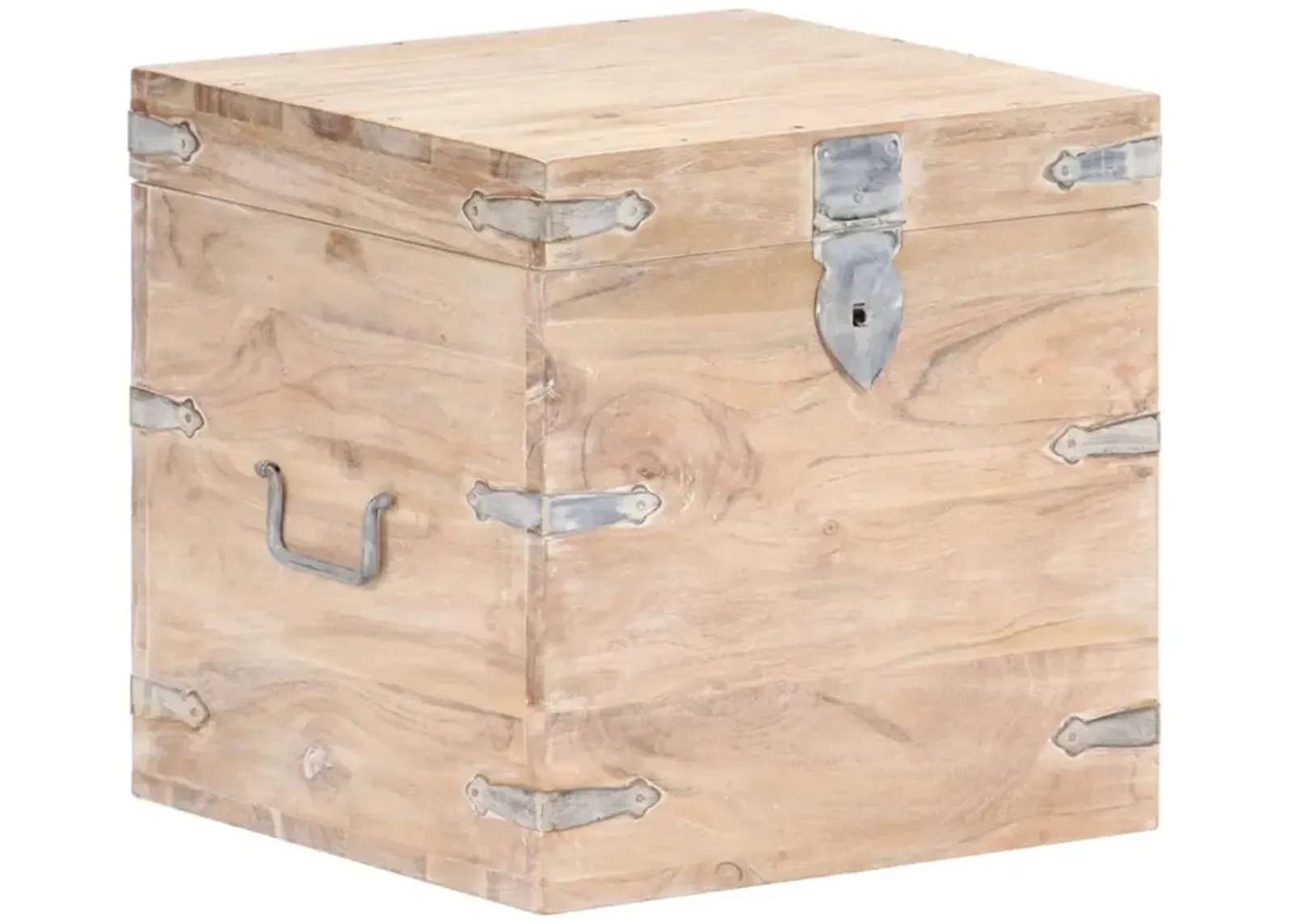 vidaXL Chest 15.7"x15.7"x15.7" Solid Acacia Wood