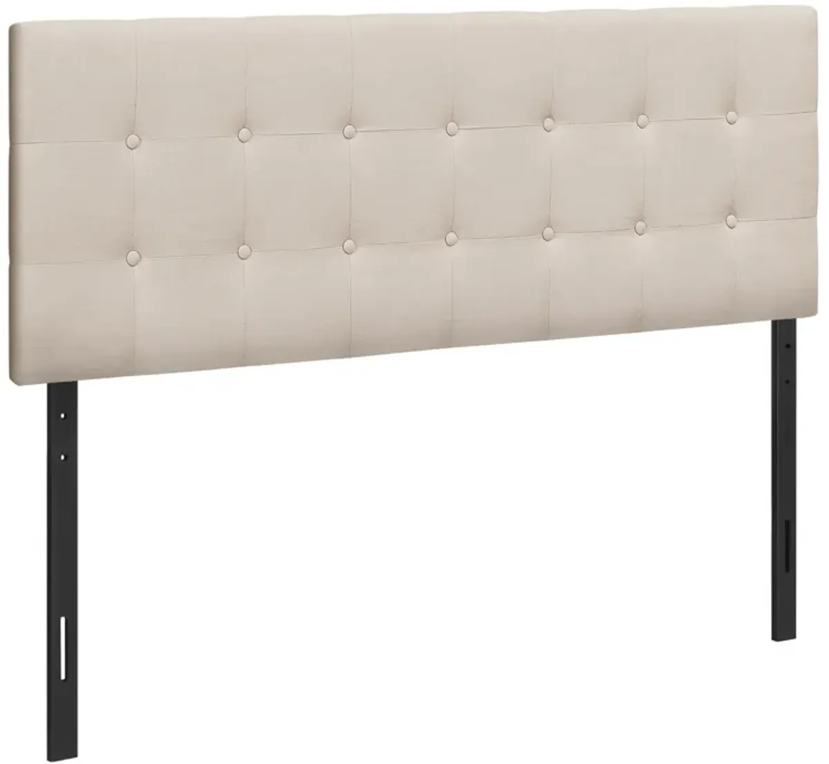 Monarch Specialties I 6004Q Bed, Headboard Only, Queen Size, Bedroom, Upholstered, Linen Look, Beige, Transitional