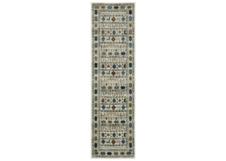 Venice 2'3" x 7'6" Ivory Rug