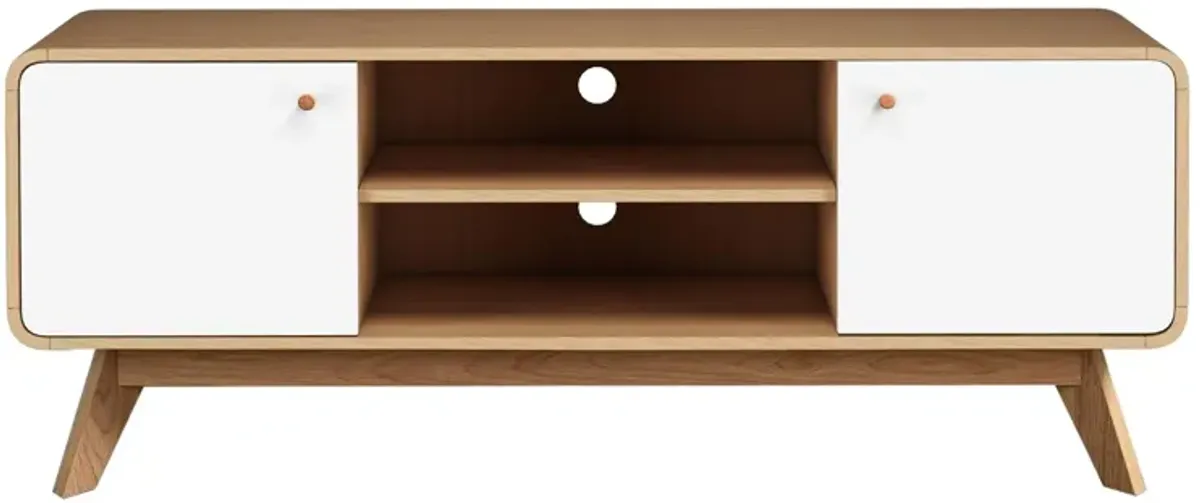 Leva Scandinavian 2 Door Rounded TV Stand