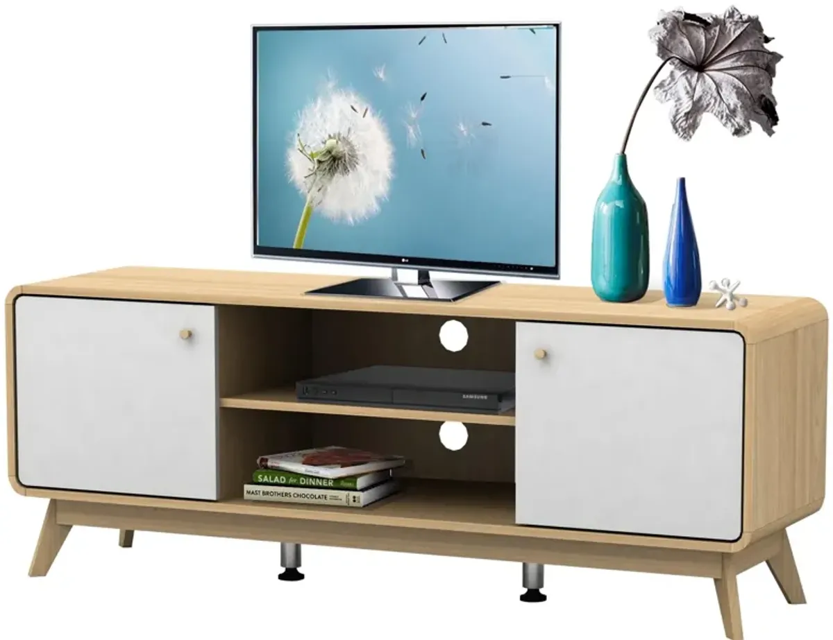 Leva Scandinavian 2 Door Rounded TV Stand