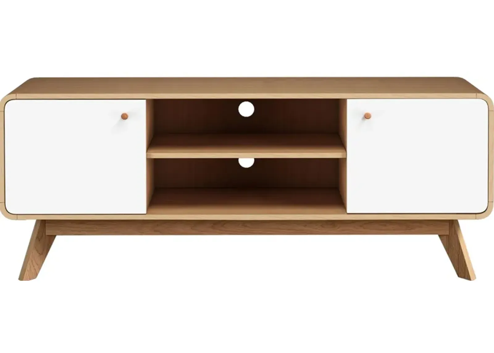 Leva Scandinavian 2 Door Rounded TV Stand