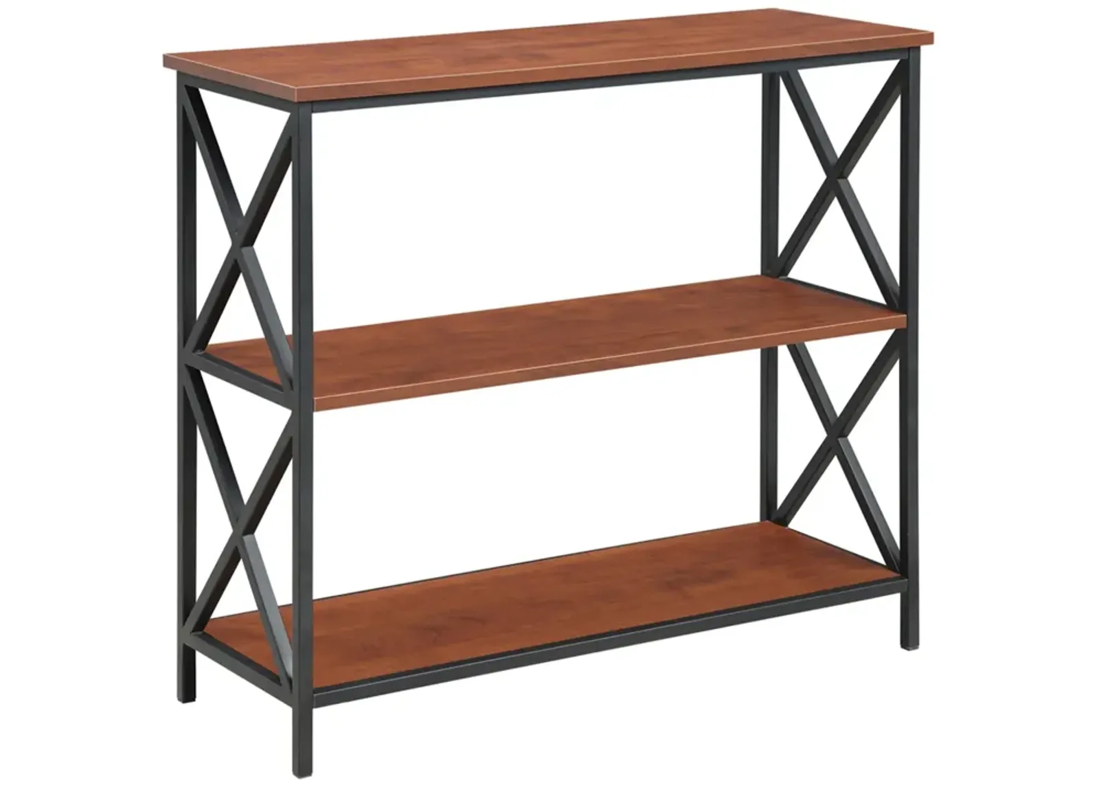 Convenience Concepts Tucson 3 Tier Bookcase, Black / Cherry