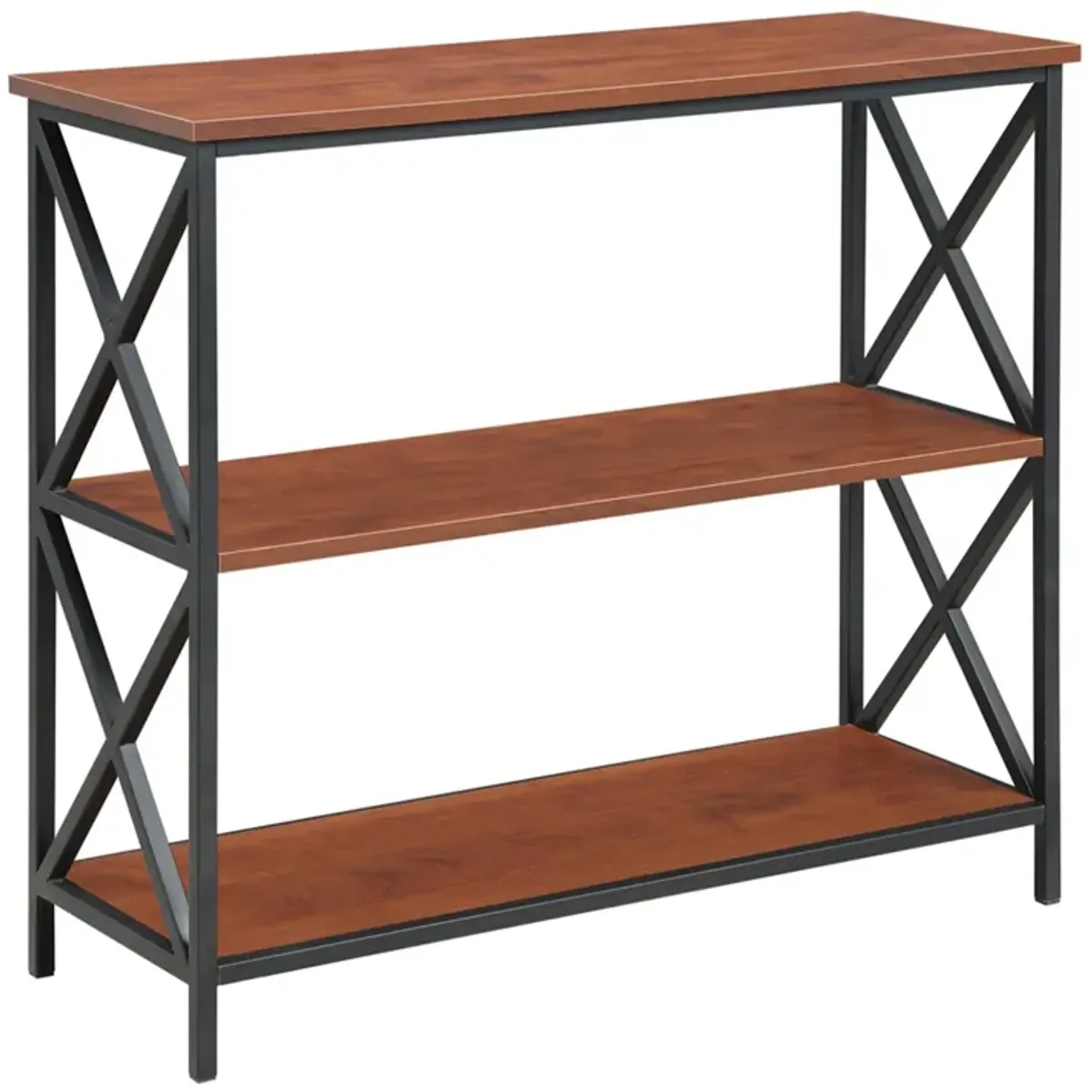 Convenience Concepts Tucson 3 Tier Bookcase, Black / Cherry