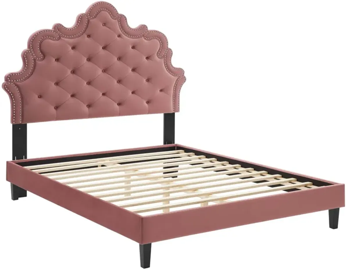 Modway - Sasha Button-Tufted Performance Velvet King Bed