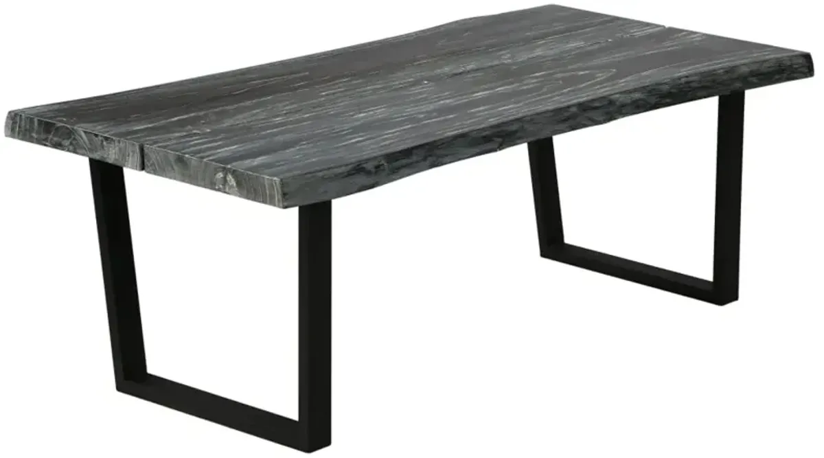 vidaXL Coffee Table Solid Mindi Wood 40.2x22x16.1 Gray