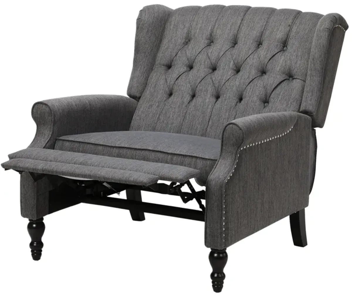 Diamond Stitch Wingback Manual Recliner Comfort and Style United