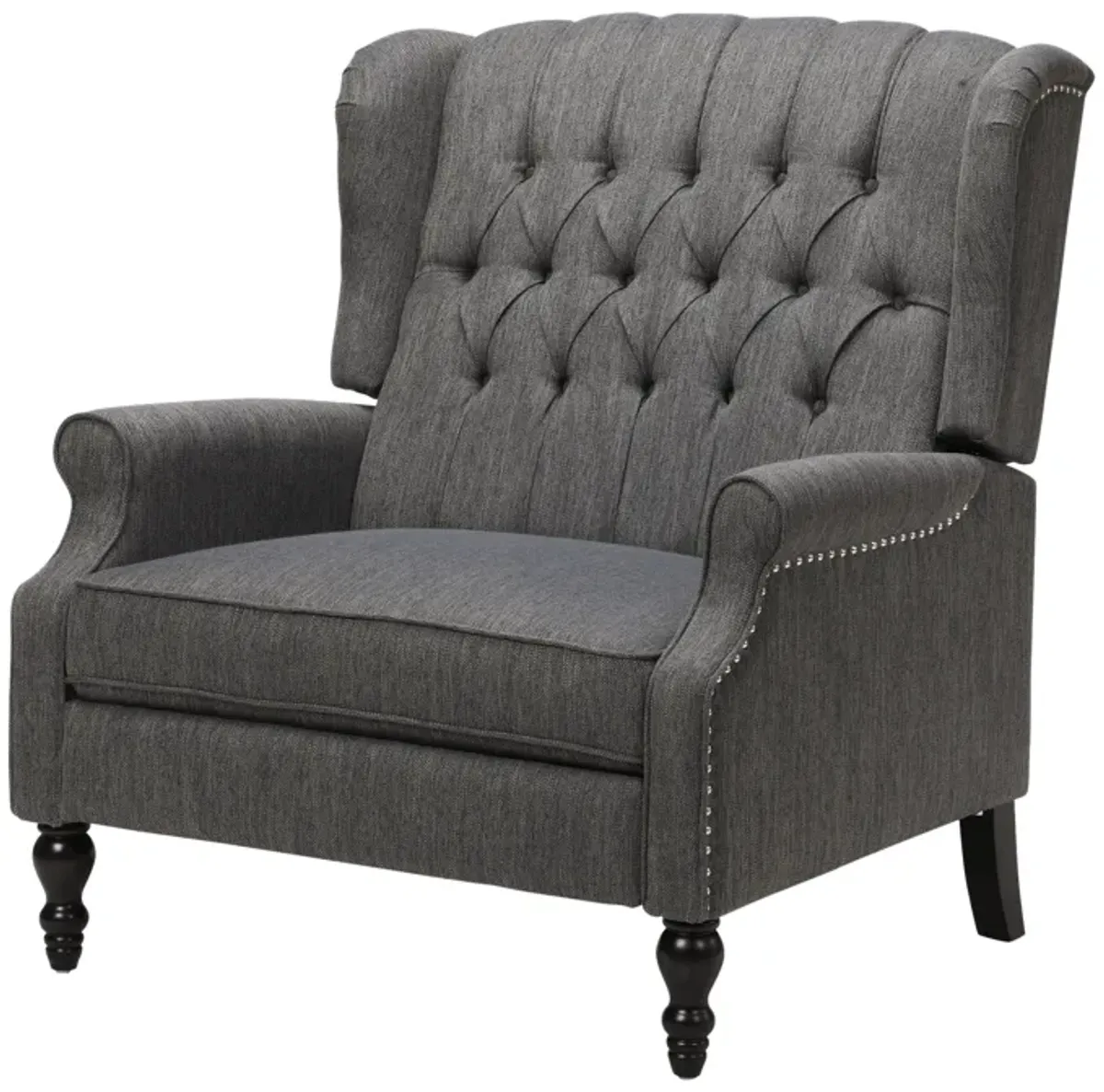 Diamond Stitch Wingback Manual Recliner Comfort and Style United