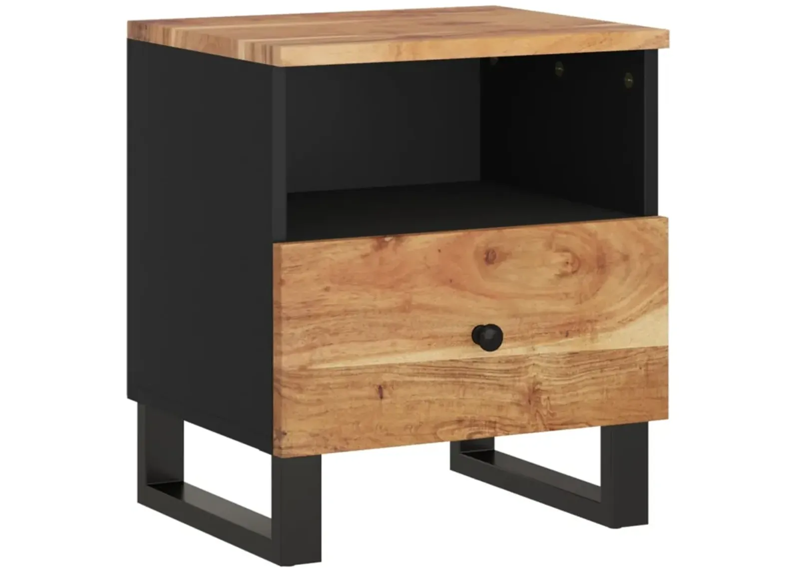 vidaXL Bedside Cabinet Solid Wood Acacia&Engineered Wood