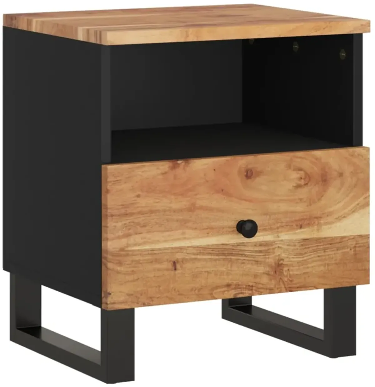 vidaXL Bedside Cabinet Solid Wood Acacia&Engineered Wood