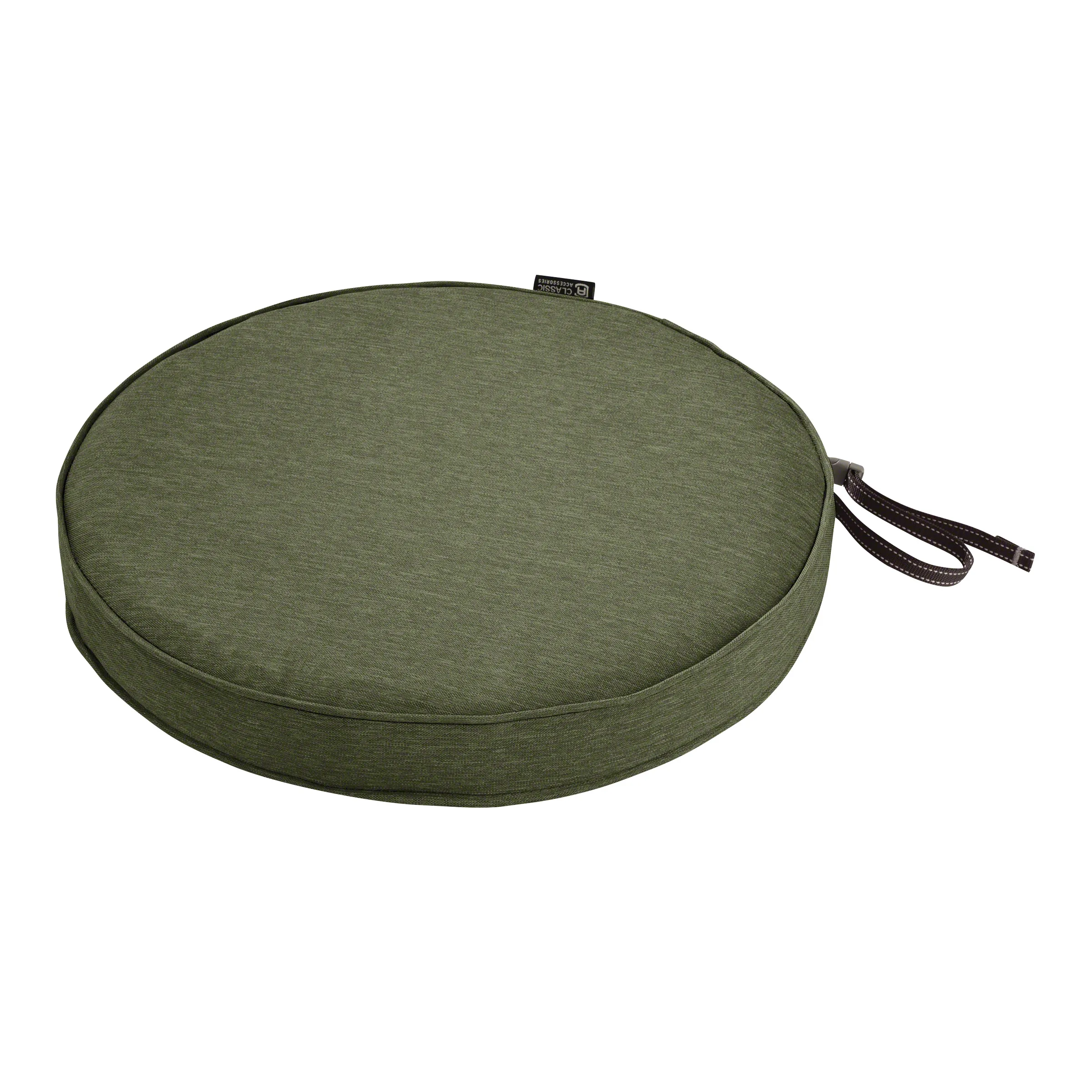 Classic Accessories 62-003-HFERN-EC Round Seat Cushion Combo, 18"DIA x 2"Thick, Heather Fern