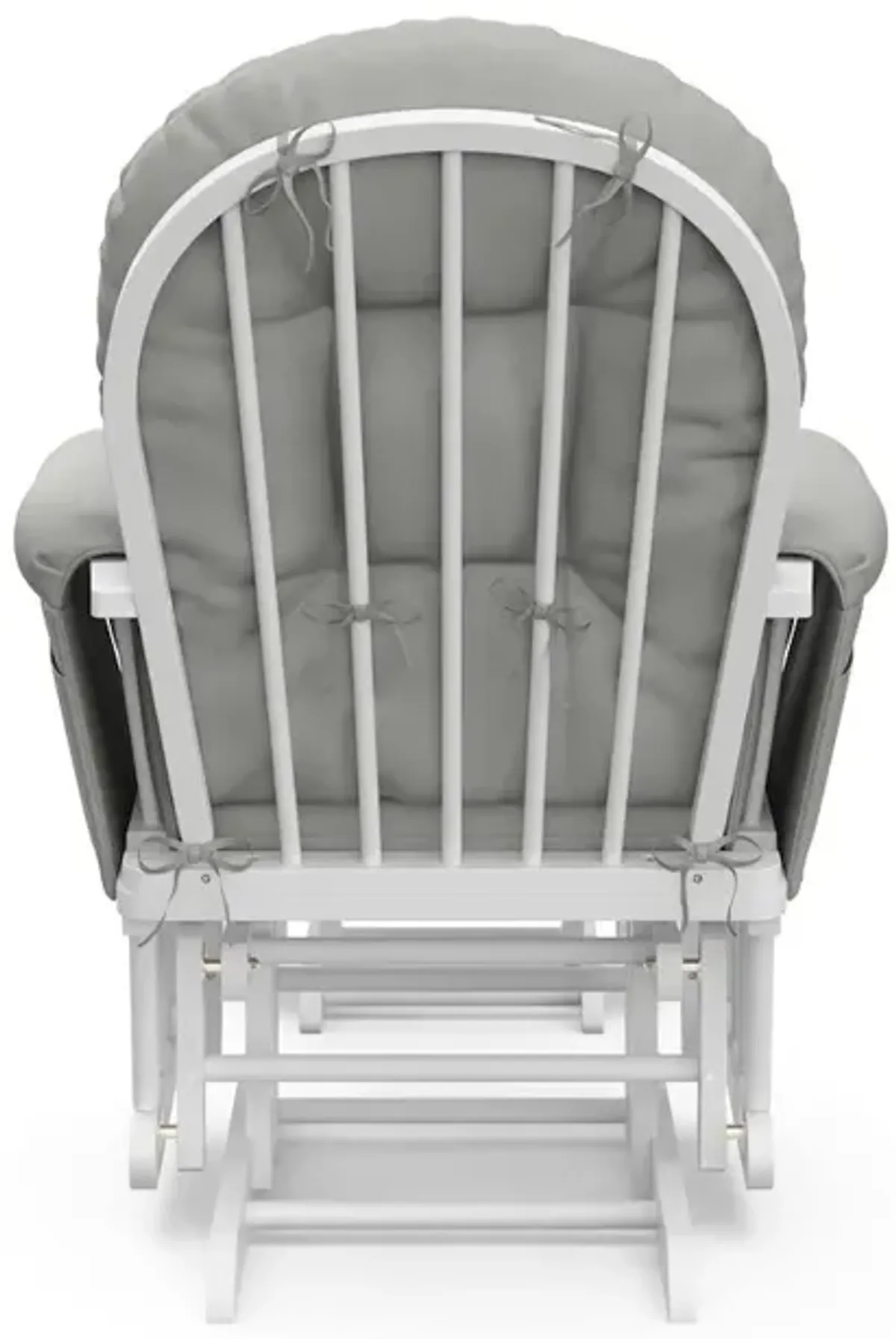 Storkcraft Hoop Glider and Ottoman - White with Light Gray