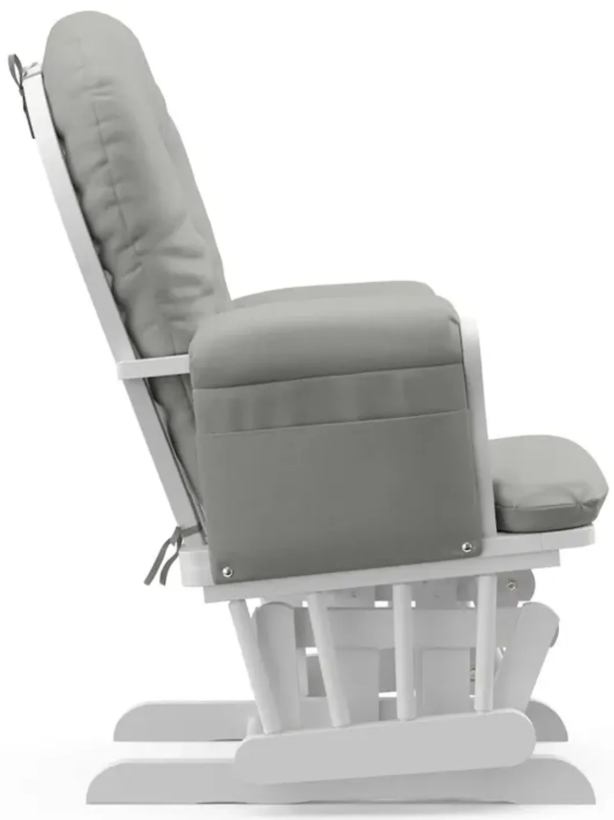 Storkcraft Hoop Glider and Ottoman - White with Light Gray